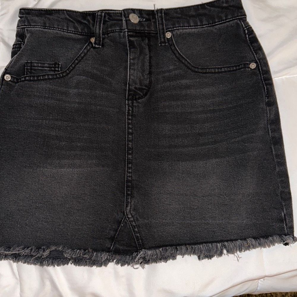 Wild Fable Black Jean Skirt